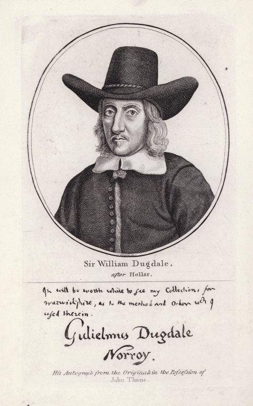 Sir William Dugdale (engraving) 作者 Wenceslaus（之后）Hollar