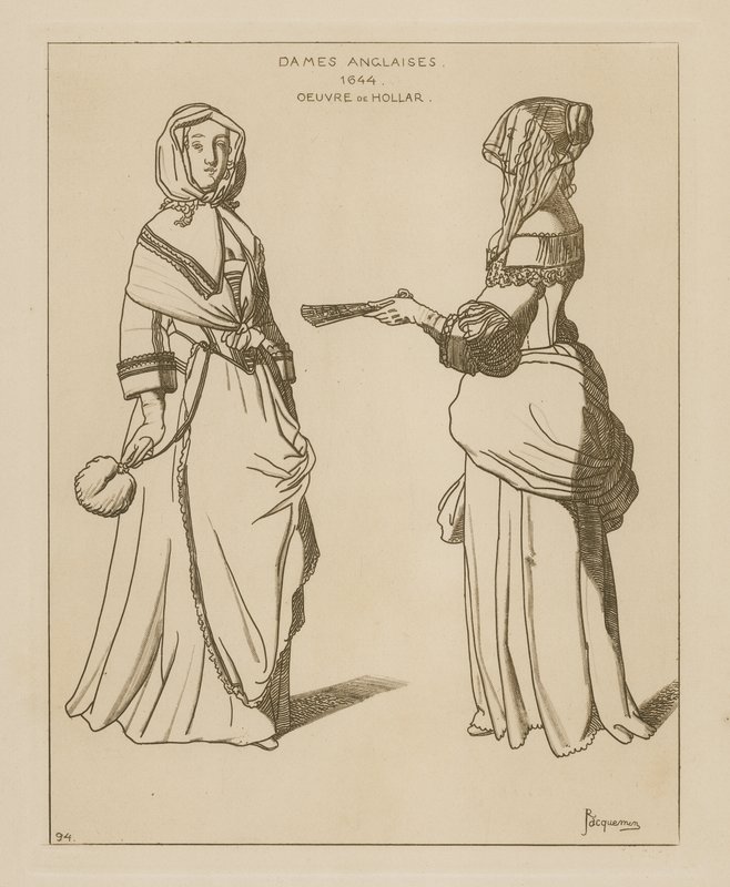 英国女性，1644年 作者 瓦茨劳斯·霍拉尔