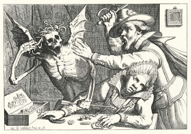 吝啬鬼和死亡 作者 Werner van den Valckert