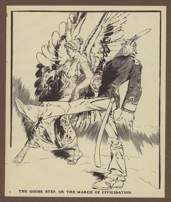 鹅步，或文明的脚步（石版画） 作者 威尔·戴森