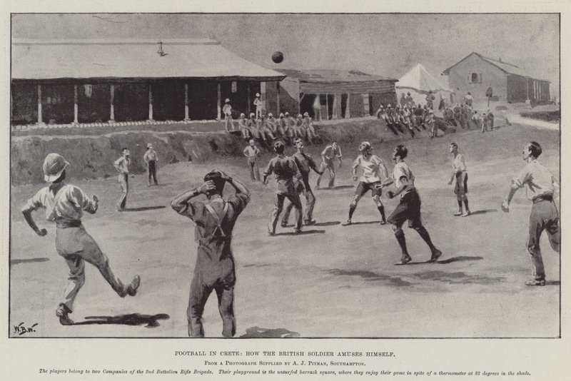 足球在克里特岛，英国士兵如何自娱自乐 作者 威廉·巴恩斯（William Barnes）羊毛