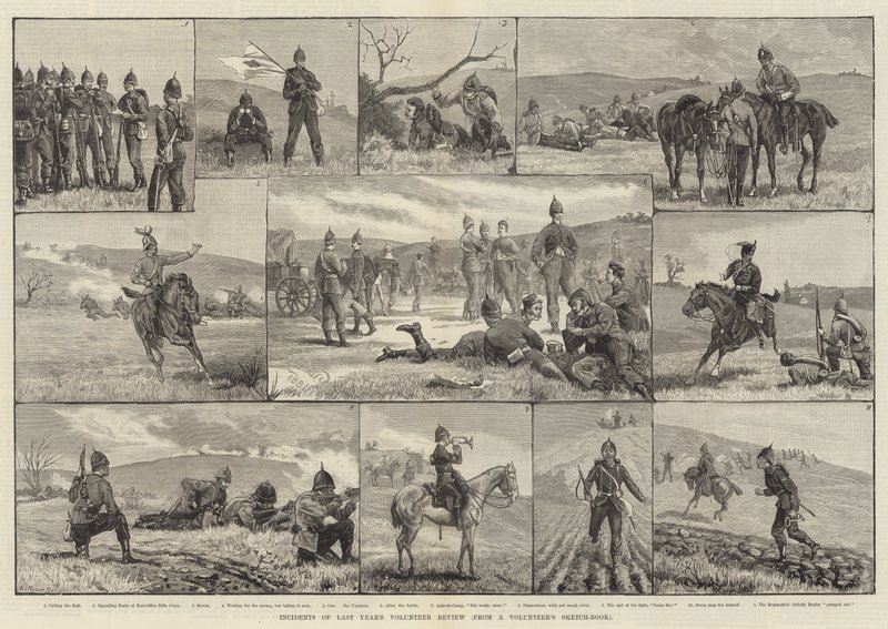 志愿者素描书中的去年志愿者回顾事件 作者 威廉·巴恩斯（William Barnes）羊毛