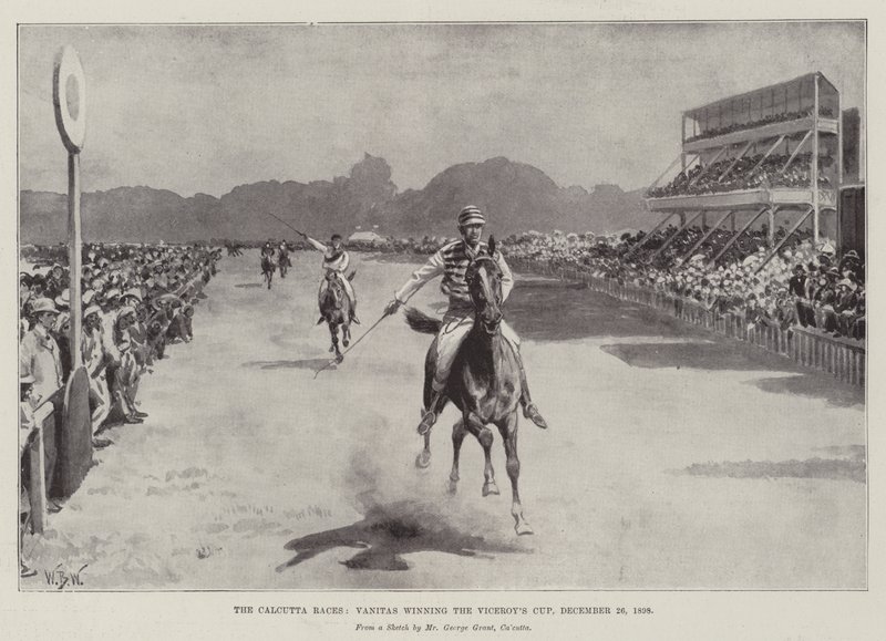 加尔各答竞选，Vanitas赢得总督杯，1898年12月26日 作者 威廉·巴恩斯（William Barnes）羊毛