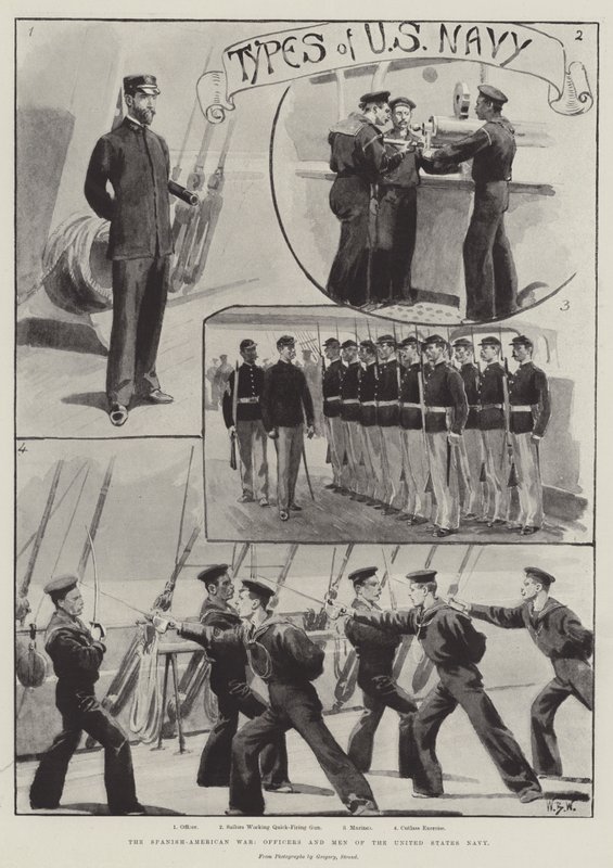 美国海军的美西战争，官兵 作者 威廉·巴恩斯（William Barnes）羊毛