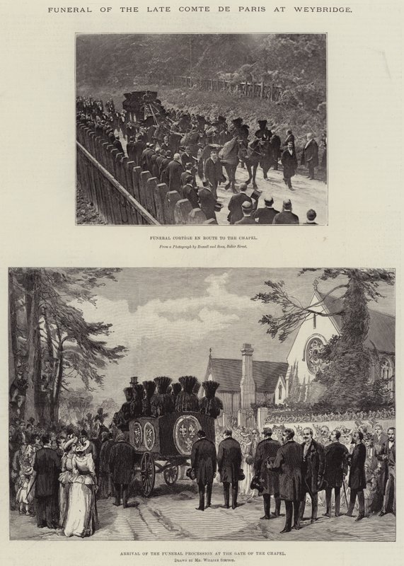 Weybridge的Comte de Paris葬礼 作者 威廉·克里米亚·辛普森