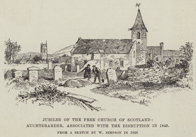 苏格兰自由教会的禧年，Auchterarder，与1843年的破坏有关 作者 威廉·克里米亚·辛普森