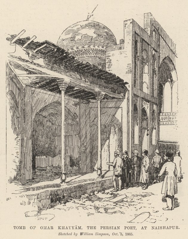 在Naishapur，波斯诗人Omar Khayyam墓 作者 威廉·克里米亚·辛普森