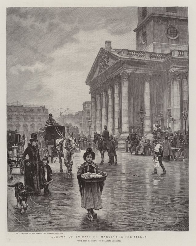 今日伦敦，St Martin&39;s in-the-Fields 作者 威廉·洛格斯戴