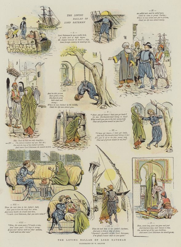 巴特曼勋爵（chromolitho）的爱情之歌 作者 威廉·拉尔斯顿