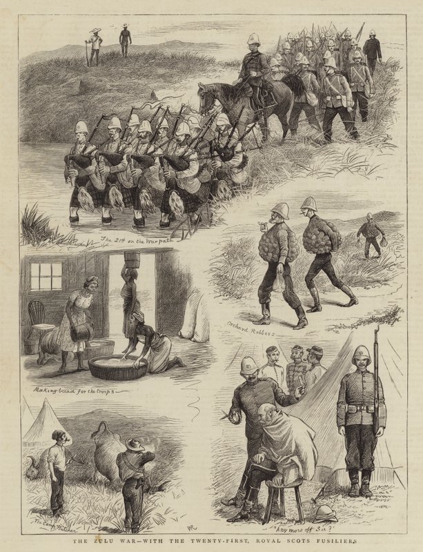 祖鲁战争，与第二十一，皇家苏格兰Fusiliers 作者 威廉·拉尔斯顿