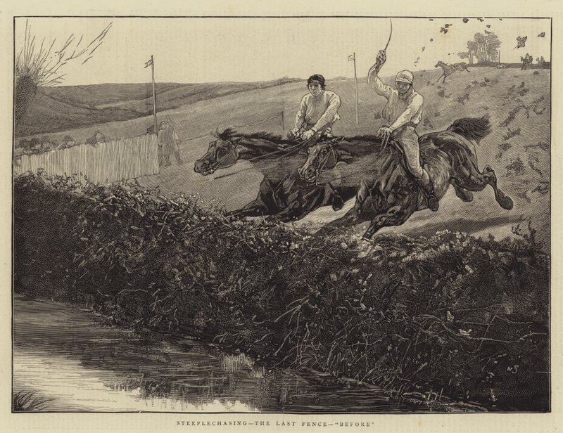 Steeplechasing，最后一个围栏，之前 作者 威廉·斯莫特