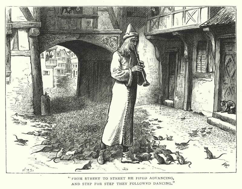 The Pied Piper Of Hamelin (engraving) 作者 威廉（后）拉尔斯顿