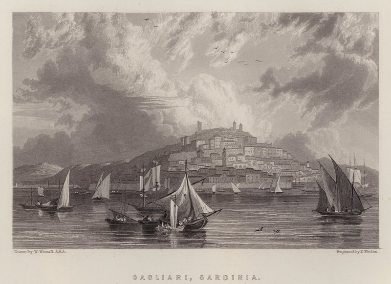 Cagliari, Sardinia (colour litho) 作者 威廉（继）韦斯托尔