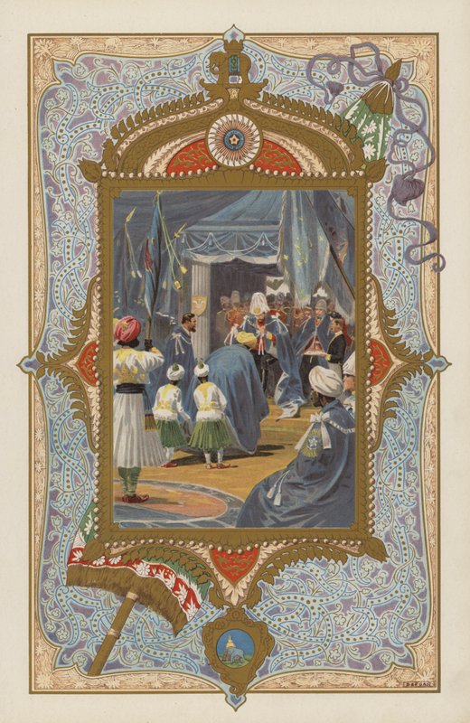 The future King Edward VII investing Princes with the Star of India, at Calcutta 作者 威廉·巴恩斯（之后）想要