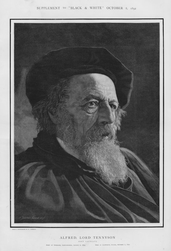 英国桂冠诗人阿尔弗雷德-丁尼生(Alfred, Lord Tennyson)(石膏版) 作者 威廉·比斯科姆·加德纳