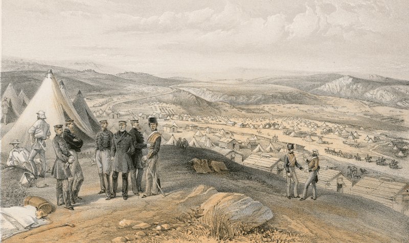 骑兵营，1855年7月9日 作者 威廉·克里米亚·辛普森