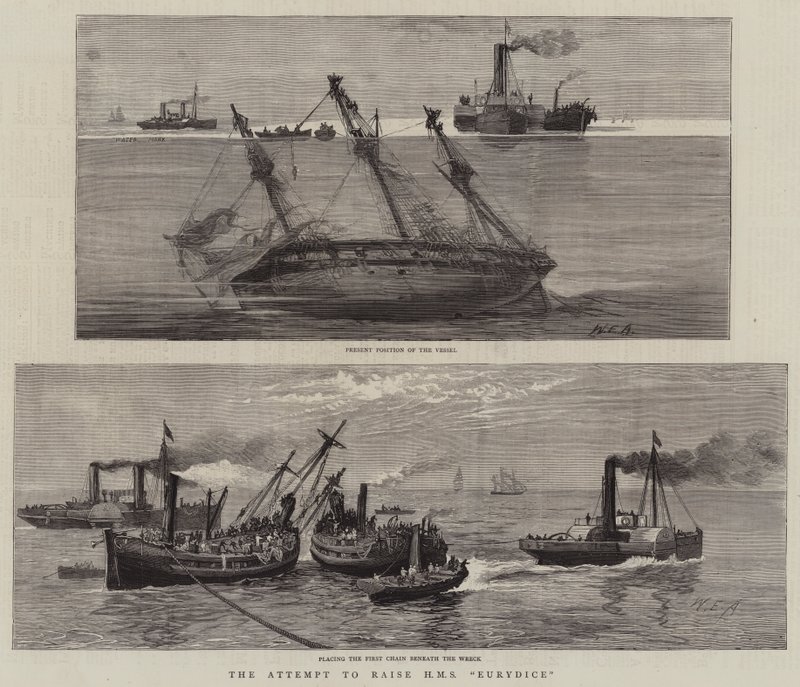 试图提高HMS Eurydice 作者 威廉·爱德华·阿特金斯