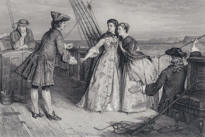 Illustration for The Pirate by Sir Walter Scott (engraving) 作者 威廉·尤尔特·洛克哈特
