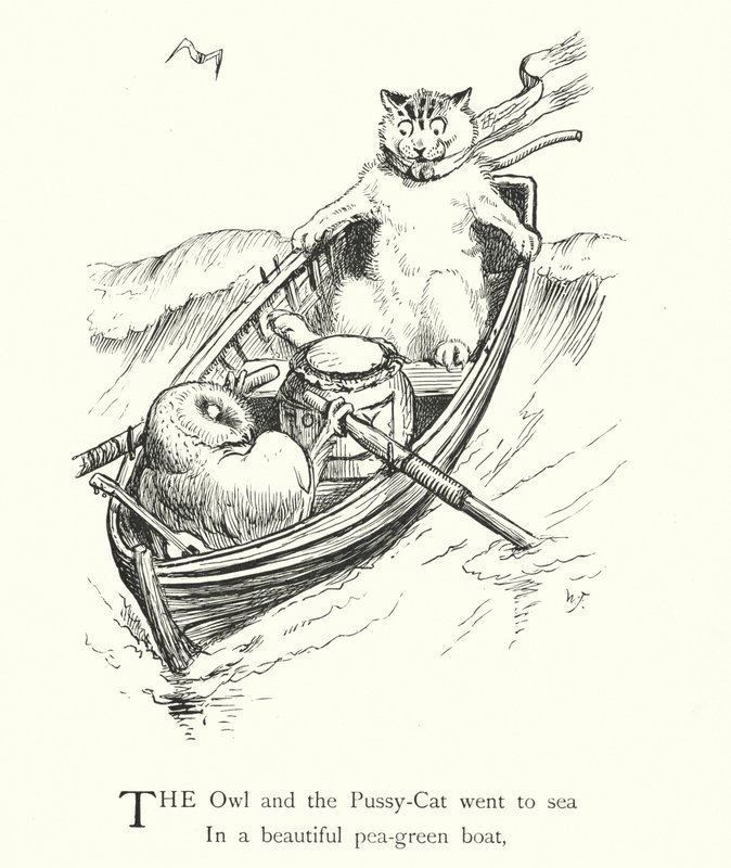 猫头鹰与小猫》（雕刻版）。 作者 威廉·福斯特