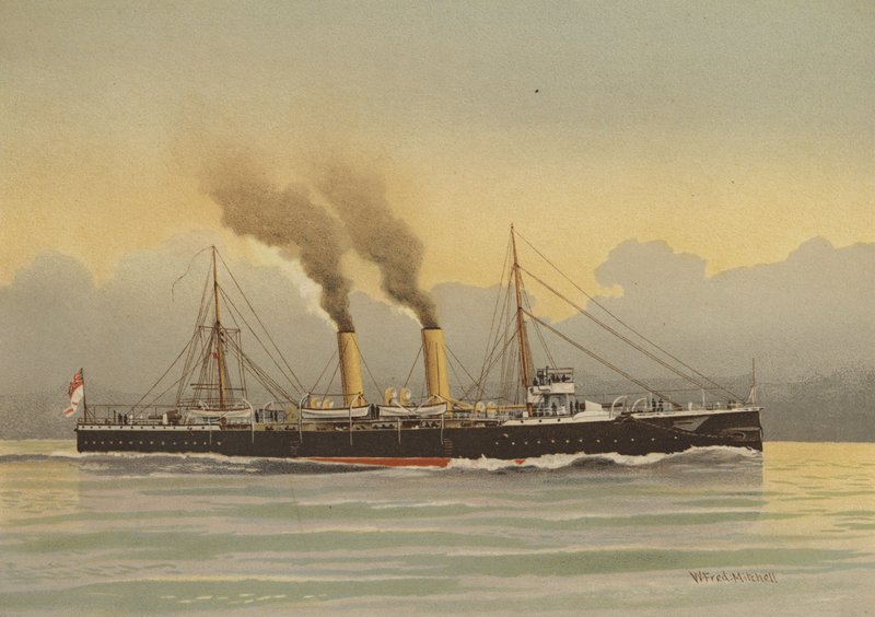 HMS Latona，二级巡洋舰 作者 威廉·弗雷德里克·米切尔
