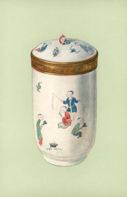 Toilette-pot, Chantilly, with Japanese Design (colour litho) 作者 威廉·吉布
