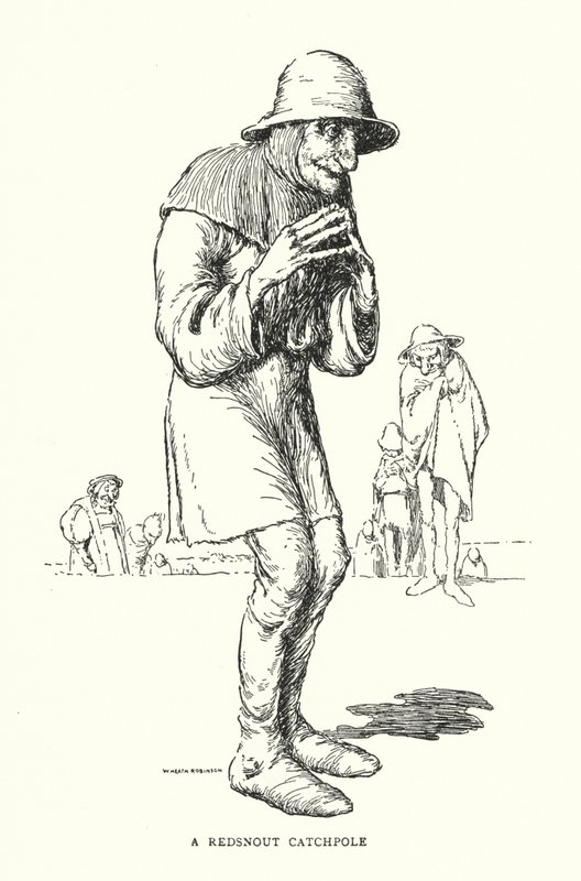 一个 Redsnout Catchpole（石版画） 作者 威廉·希思·罗宾逊