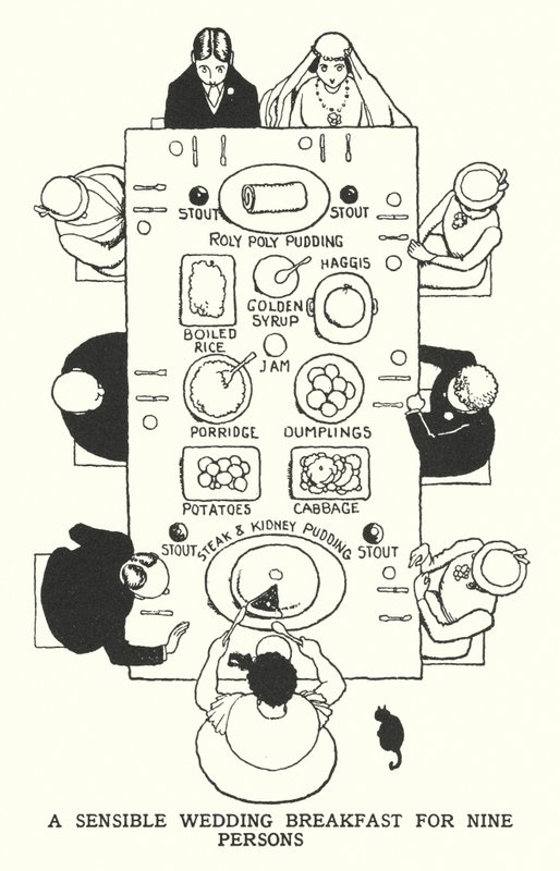 明智的九人婚礼早餐（石版画） 作者 威廉·希思·罗宾逊