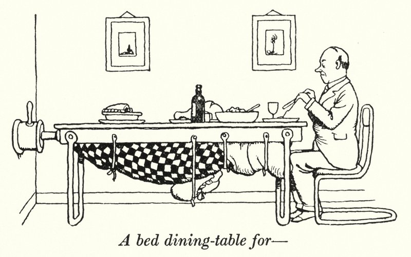 A bed dining-table for (litho) 作者 威廉·希思·罗宾逊