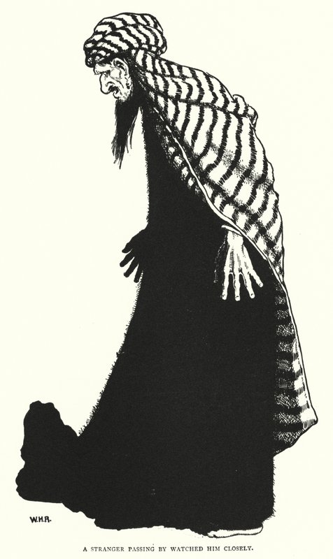 路过的陌生人密切注视着他（版画） 作者 威廉·希思·罗宾逊