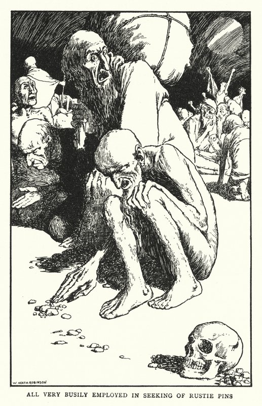 所有人都忙于寻找生锈的别针（石版画） 作者 威廉·希思·罗宾逊