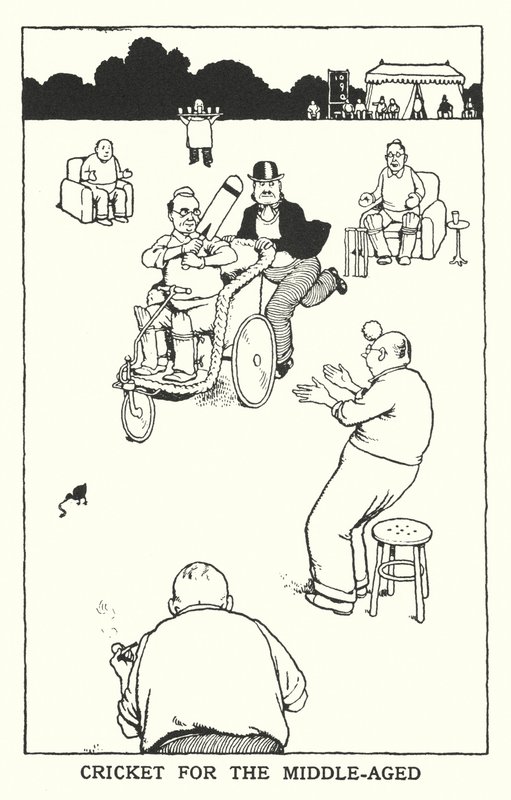 中年板球（石版画） 作者 威廉·希思·罗宾逊