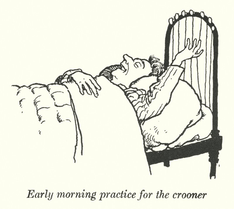Early morning practice for the crooner (litho) 作者 威廉·希思·罗宾逊