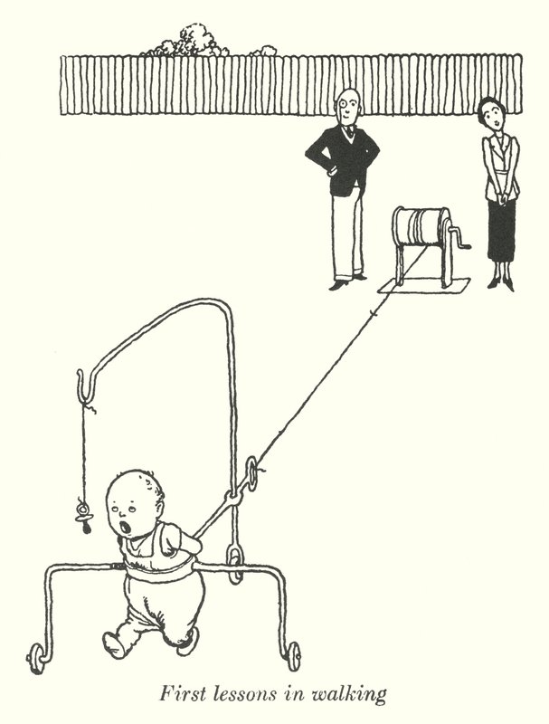 First lessons in walking (litho) 作者 威廉·希思·罗宾逊