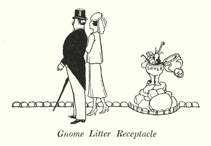 Gnome Litter Receptacle (litho) 作者 威廉·希思·罗宾逊