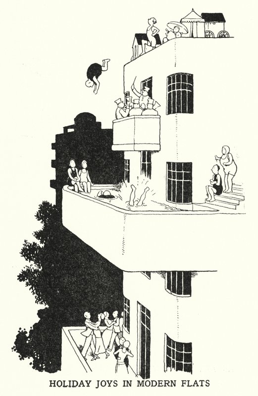 现代公寓的假期乐趣（石版画） 作者 威廉·希思·罗宾逊