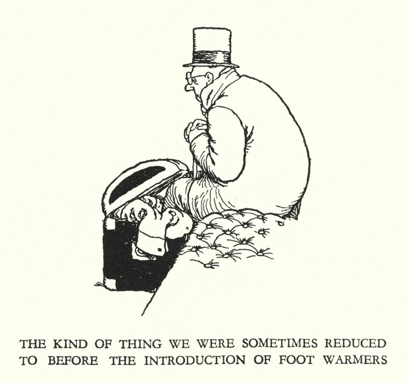 Illustration for Railway Ribaldry by W Heath Robinson (litho) 作者 威廉·希思·罗宾逊