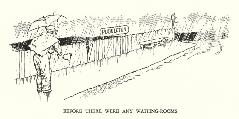 W Heath Robinson 为铁路 Ribaldry 绘制的插图（石版画） 作者 威廉·希思·罗宾逊