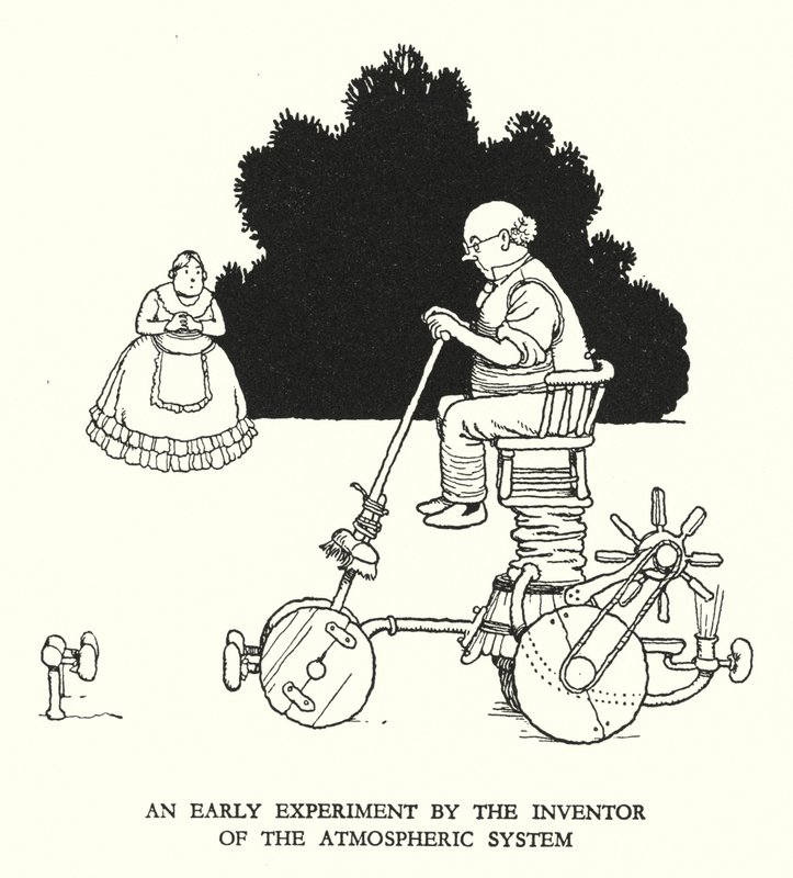 W Heath Robinson 为铁路 Ribaldry 绘制的插图（石版画） 作者 威廉·希思·罗宾逊