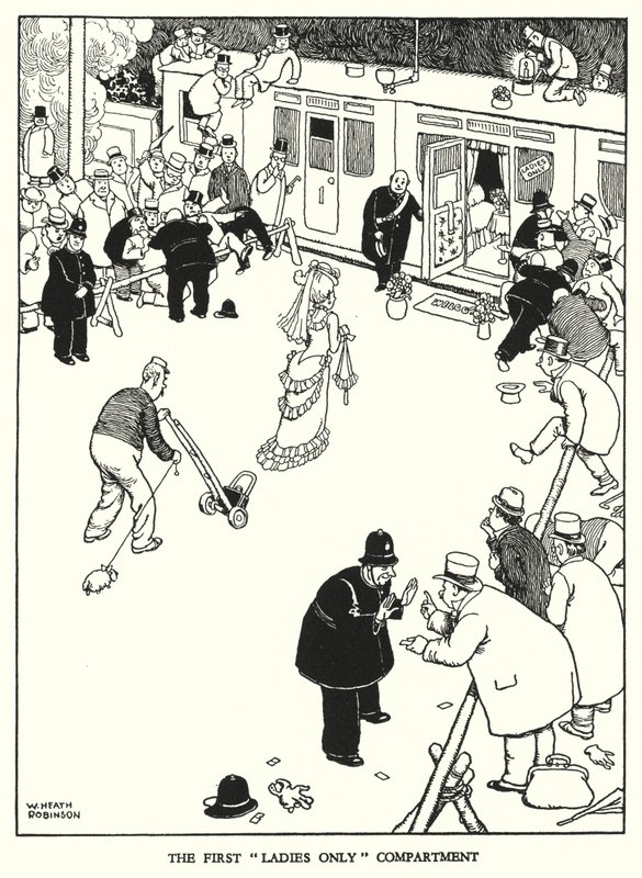 Illustration for Railway Ribaldry by W Heath Robinson (litho) 作者 威廉·希思·罗宾逊