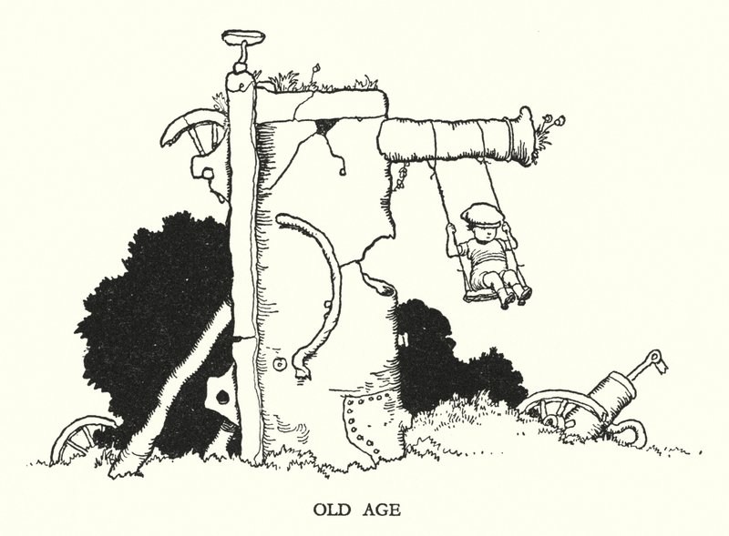 W Heath Robinson 为铁路 Ribaldry 绘制的插图（石版画） 作者 威廉·希思·罗宾逊