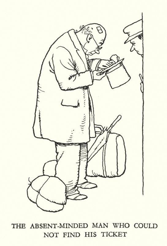 W Heath Robinson 为铁路 Ribaldry 绘制的插图（石版画） 作者 威廉·希思·罗宾逊