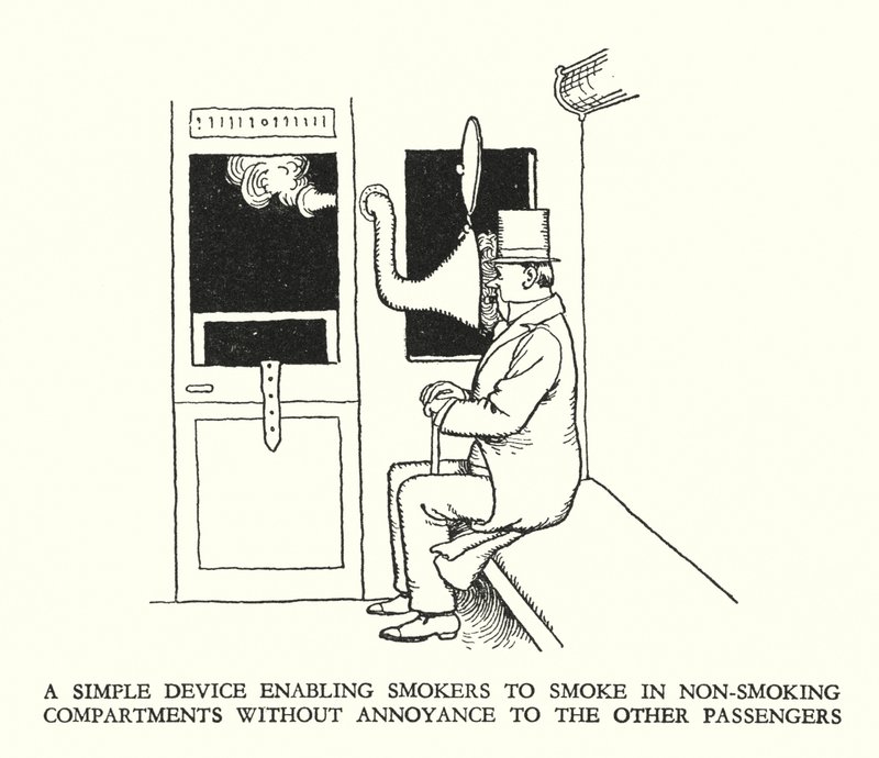 罗宾逊（W Heath Robinson）为《铁道兵》绘制的插图（平版）。 作者 威廉·希思·罗宾逊