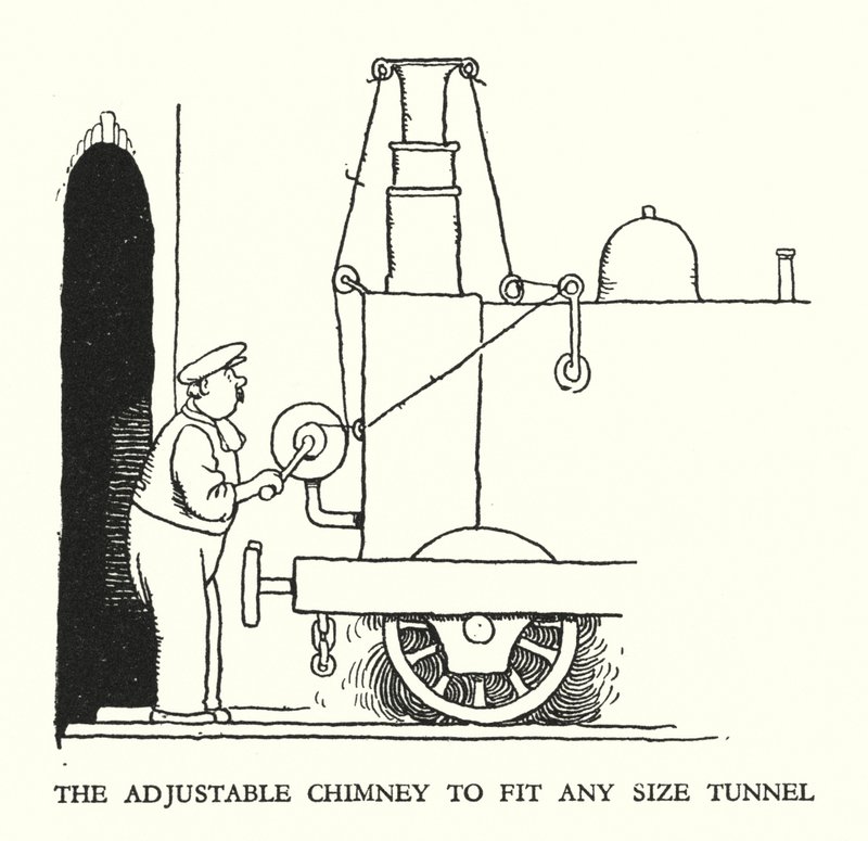 W Heath Robinson 的铁路 Ribaldry 插图（石版画） 作者 威廉·希思·罗宾逊