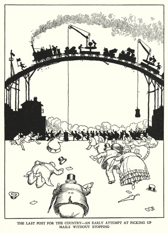 W Heath Robinson 为铁路 Ribaldry 绘制的插图（石版画） 作者 威廉·希思·罗宾逊