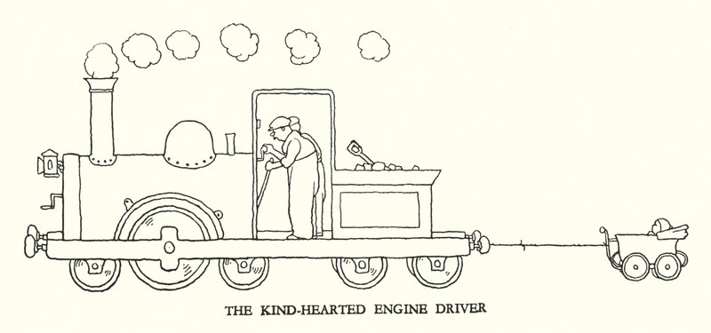 Illustration for Railway Ribaldry by W Heath Robinson (litho) 作者 威廉·希思·罗宾逊