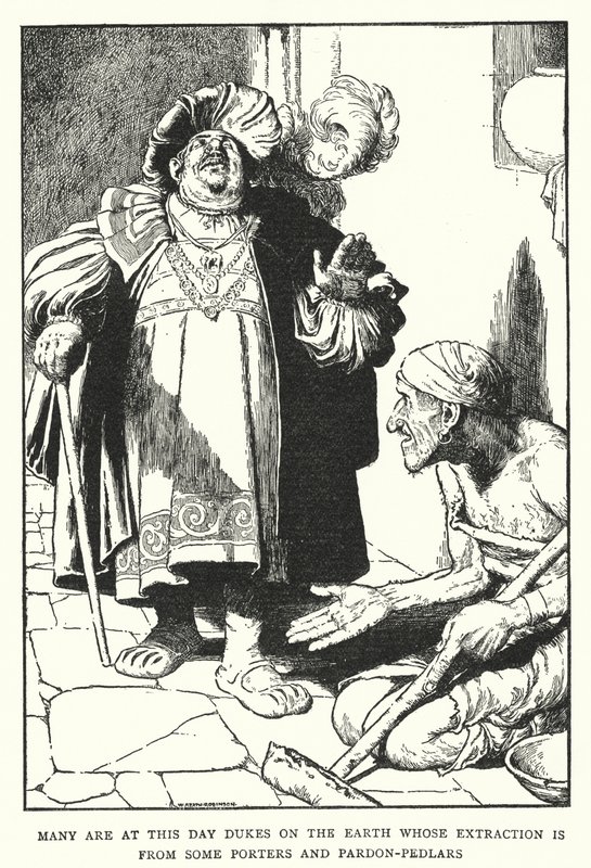 Many are at this day Dukes on the earth whose extraction is from some porters and pardon-pedlars (litho) 作者 威廉·希思·罗宾逊
