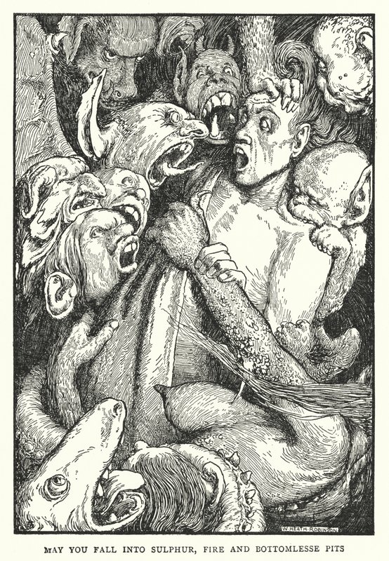 愿你落入硫磺火无底坑（石版画） 作者 威廉·希思·罗宾逊