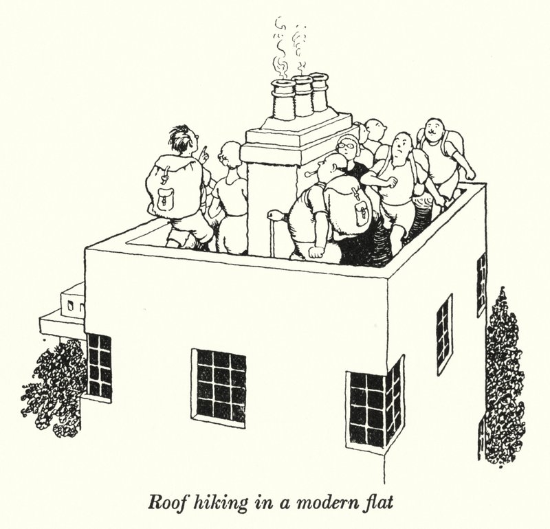 Roof hiking in a modern flat (litho) 作者 威廉·希思·罗宾逊