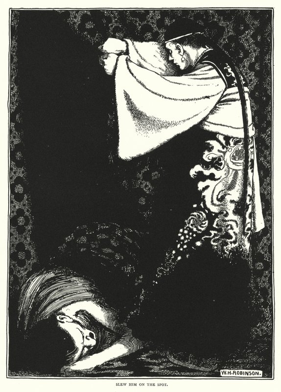 Slew him on the spot (engraving) 作者 威廉·希思·罗宾逊