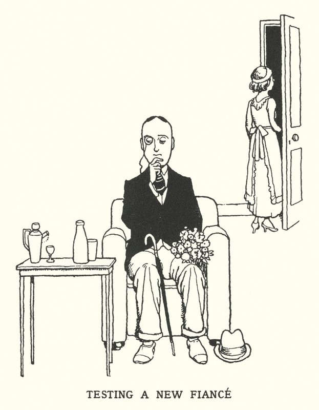 测试一个新的未婚夫（石膏）。 作者 威廉·希思·罗宾逊